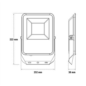 Faro LED da esterno Beghelli 26,5x5x23 cm ad alta potenza per giardino e sicurezza - Product Image 2