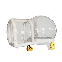 Grande tente bulle gonflable d'extérieur avec tunnel, imperméable et d'un diamètre de 3 mètres, idéale pour les mariages et les équipements de divertissement