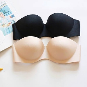Soutien-gorge bandeau sans bretelles sans armatures pour femme, sans coutures, push-up, grande <span class=keywords><strong>taille</strong></span>, bonnet <span class=keywords><strong>E</strong></span> - Product Image 4