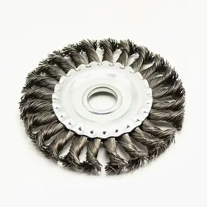 Abrasion Wire Brush Twist Knotted Circular Wire Brush Stainless Steel Wire Polishing Disc Wheel Brush 115mm