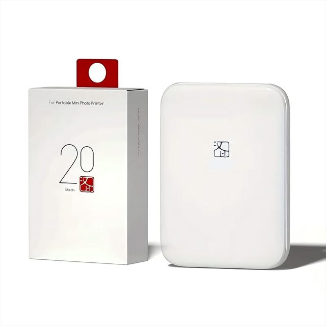 Mini Portable Instant Photo Printer,Bluetooth 5.0,2x3 Inch Zink Photo Paper 20 Sheets Included,Compatible with iOS & Android