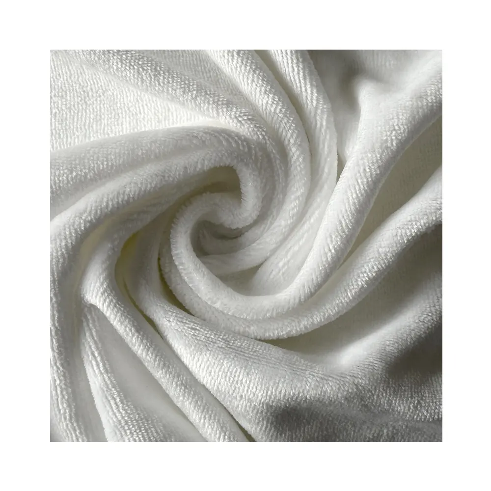 Natural Soft Bamboo cotton velvet velour fabric
