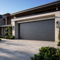 Porte de garage sectionnelle électrique automatique moderne en acier, étanche, en alliage d'aluminium, avec télécommande, pour villa, entrepôt, sous-sol, extérieur