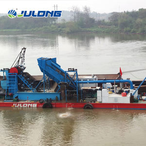 เรือขุดทรายจูล่งแบบใช้โซ่ ความจุ 1200 ลบ.ม./ชม. ใช้เครื่องยนต์ดีเซล สำหรับขุดทรายในแม่น้ำและทะเลสาบ โครงสร้างลำเรือแบบถอดประกอบได้ - Product Image 6