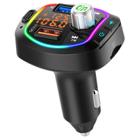 Hochwertiger MP3-Player für drahtlose Auto musik mit doppelter digitaler Röhren anzeige Qc3.0 PD Bluetooth-FM-Schnelllade-Sender