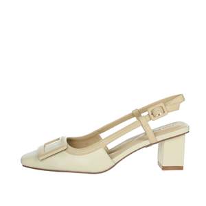 Sandali con Tacco Laura Biagiotti da Donna, Modello Slingback, Beige 8989, Punta Quadrata, Tacco Largo - Product Image 1