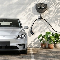 Enrouleur de câble de chargeur EV rétractable à verrouillage automatique PULLBOX, fixation murale, fabriqué au Guangdong pour véhicules électriques