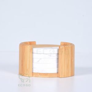 Juego de Posavasos Redondos Reutilizables de Bambú Clásico con Diámetro Personalizado para Mesas de Comedor y Oficina - Product Image 6