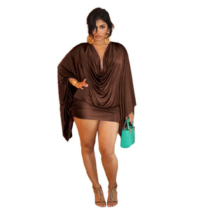 Robe fourreau moulante sexy à col en V et taille haute, style européen et américain, nouvelle collection printemps 2026 pour femme - Product Image 6
