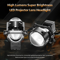 Phares de voiture Aurora LED Bi Projector Lens 6000K 7000K Faisceau haut/bas Phares LED Projecteur Moteur Phares LED