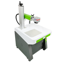 Machine de marquage laser à fibre économique de bureau, mini-marqueur laser AI haute précision pour marquage de logos métalliques et numéros de série, gris et blanc