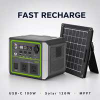 Centrale Électrique Portable 600W avec Contrôleur Solaire MPPT 120W à Charge Rapide, Logo Personnalisé, Capacité sur Mesure, Vente Directe Usine