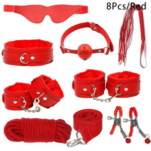 Juego de 8 piezas de esposas de policía japonesa BDSM, Juguetes sexuales, Kit de equipo de Bondage SM, traje de Bondage para adultos, equipo de Bondage SM, juegos de BDSM - Product Image 6