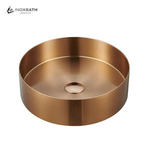 Lavabo Redondo de Acero Inoxidable 304 de un Solo Tazón, Fácil de Limpiar, para Encimera de Baño, para Hogar y Hotel, para Lavarse las Manos - Product Image 2