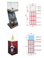 Support d'affichage LED intérieur personnalisable pour expositions, signalétique publicitaire, écran d'affichage LED, vitrine en acrylique transparente