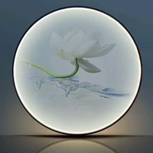 Aluminum Alloy Round <b>Frame</b> Gold With Backlight Electric Wall Art <b>Frame</b> LED Light Strip Profile - Product Image 5