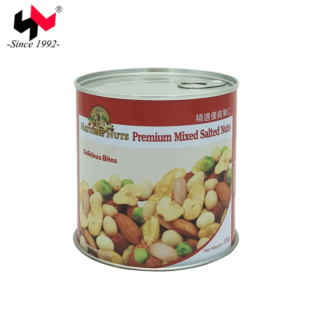 empty food tin can food storage tinplate easy open can lid for nuts packing