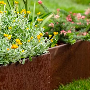 Bordure de jardin en acier Corten, bordure de pelouse en acier pour l'aménagement paysager domestique - Product Image 1