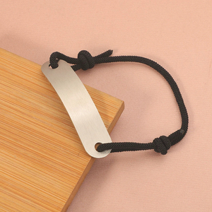Bracelets en acier inoxydable de taille réglable en gros, bracelet jonc DIY fait main, bijoux vierges pour la gravure - Product Image 5