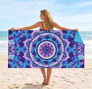 Serviette de plage tropicale en microfibre de luxe pour enfant, motif dessin animé, super absorbante, séchage rapide, impression personnalisée, pour sport, voyage, piscine, spa – Meilleures ventes - Product Image 4