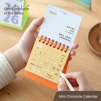 Kalender Mini 2026 portabel kreatif, ornamen kalender meja kalender plastik