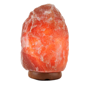 Lampe de sel de l'Himalaya de qualité supérieure, pierre brute naturelle 4kg, éclat ambre thérapeutique, décoration maison et bureau, testée CE HACCP - Product Image 5