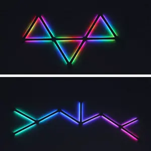 RGB الذكية LED الإنزلاق جدار ضوء تأثير الجدار مصباح مصباح حائط داخلي ألعاب كمبيوتر مصباح لتهيئة الجو