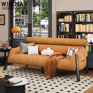 WISEMAX mobili Nordic designer italiano in vera pelle divano Coach braccio basso design retrò mobili da soggiorno <span class=keywords><strong>Set</strong></span> divani - Product Image 1