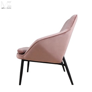 Hotel moderno <span class=keywords><strong>muebles</strong></span> de ocio cómodo rosa de tela de terciopelo Silla de acento - Product Image 5