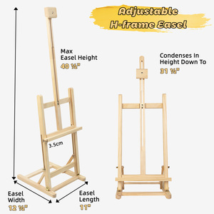 <span class=keywords><strong>Caballete</strong></span> de Mesa Tipo H Resistente <span class=keywords><strong>para</strong></span> Pintura, Ajustable <span class=keywords><strong>para</strong></span> Lienzos de hasta 24 Pulgadas, <span class=keywords><strong>Caballete</strong></span> de Arte Robusto y Estable <span class=keywords><strong>para</strong></span> Óleo y Acrílico - Product Image 2