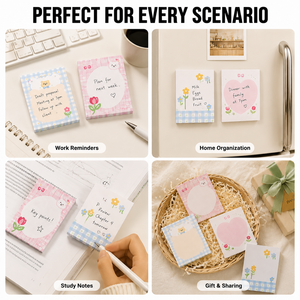 Custom Printed Cute Kawaii Sticky Notes, Self-Adhesive <b>Memo</b> <b>Pads</b>, Whimsical Designs for Promotional Gifts, Office & School Use.. - Product Image 3