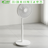 Ventilateur RUNAL 14 pouces à oscillation 360°, moteur sans balais, hauteur réglable, télécommande, batterie rechargeable, minuterie, en plastique, faible bruit