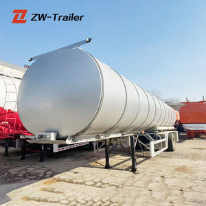Semi-remorque citerne à carburant en acier ZW Group 3 essieux 42CBM, réservoir en aluminium 42CBM pour diesel/essence pour la Guyane - Product Image 5