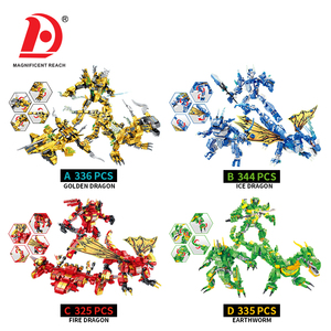 Ensemble de blocs de construction transformables 3-en-1 Dragon Doré, <span class=keywords><strong>jouet</strong></span> de construction éducatif pour enfants, briques de déformation DIY Mecha <span class=keywords><strong>Avion</strong></span> - Product Image 3