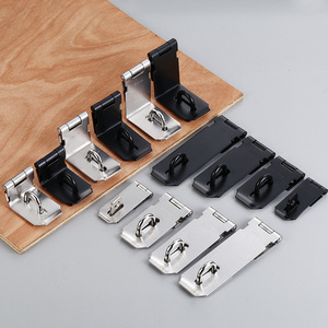 Nouvelle serrure antivol en acier inoxydable, loquet pliant à 90 degrés sans clé pour tiroir et porte d'armoire, style moderne et simple - Product Image 2