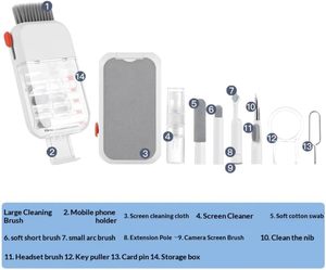Kit <span class=keywords><strong>de</strong></span> Limpieza Electrónica Multifuncional 14 en 1 con Soporte para Teléfono, para Limpiar Teclado, Auriculares, Pantalla, Cámara - Product Image 6