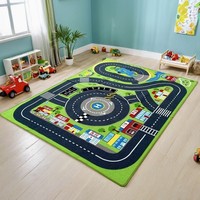 Tapis de route de voiture éducatif personnalisé pour enfants multicolore tapis de jeu pour enfants tapis parfait pour salle de jeux chambre à coucher