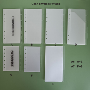 Nuovo Planner Finanziario A6 Impermeabile in PP, Organizzatore di Denaro con Buste per Contanti, Buste Mensili Stampate con Linguette - Product Image 4