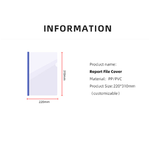 Großhandel Clear <span class=keywords><strong>PP</strong></span> Sliding Bar Holder A4 Papier dokument Transparent Plastic Report Cover File Folder - Product Image 4