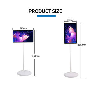 VETO <span class=keywords><strong>TV</strong></span> portable intelligente de <span class=keywords><strong>24</strong></span> <span class=keywords><strong>pouces</strong></span> à lunette ultra étroite sans fil pour l'intérieur Android 12 <span class=keywords><strong>TV</strong></span> à roulettes avec caméra intégrée - Product Image 5