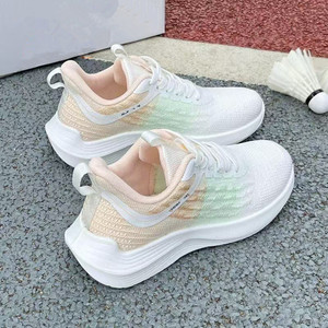 Women's <b>Sneakers</b> 2025 New Summer Breathable <b>Canvas</b> Upper Cloth Lace-Up Shock Absorption Ultra-light Rubber Outsole Minimalist - Product Image 1