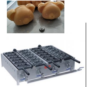 Fish Bear Cartoon Shape Waffle Semi Automatic <b>Making</b> <b>Machine</b> Cheap Price Fish Bear Cartoon Shape Waffle Taiyaki Cake Automatic I - Product Image 1