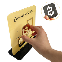 Samtao Personnaliser Table Acrylique ou Bois Facebook Ins Plaque Or Qr Code Beauté Signe Business Social Media Sign Avec Support