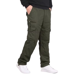 Pantalons cargo en coton pour hommes, en gros, sur mesure, pas chers, grande taille, décontractés, amples, lourds, tissés, service OEM, avec 6 poches - Product Image 5