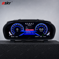 Panel Instrumen Digital LCD Universal Linux System 12,3 Inci, Layar Tekanan Ban, HUD Kendaraan, Dashboard Mobil untuk BMW Seri 3