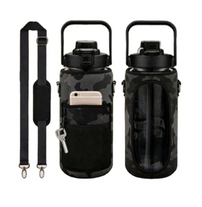 Bouteille d'eau de sport réutilisable écologique de grande capacité en plastique sans BPA 2L - Product Image 3