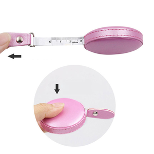 Mini ruban à mesurer portable avec logo personnalisé ruban à mesurer en cuir PU souple avec logo cadeau promotionnel - Product Image 5