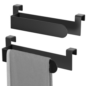 No-Drill Cabinet <b>Door</b> Towel Rack 1 Bar Self-Adhesive Kitchen Bathroom Storage Multi-Purpose Portable Hanger - Product Image 5