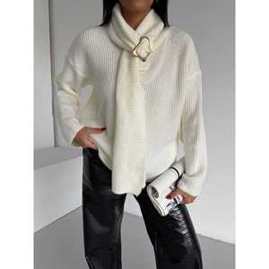 Pull à col châle pour femme, collection 1574 - Product Image 4