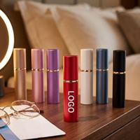 Botol Atomizer Parfum Kosong Premium 5ml 10ml 15ml Tutup Tarik Silinder Ramping Wadah Aluminium Pompa Semprot Emas Warna Dapat Disesuaikan OEM